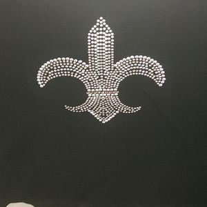 Wm Sz M Swavorski Crystal Fleur de Lis Novelty Tee